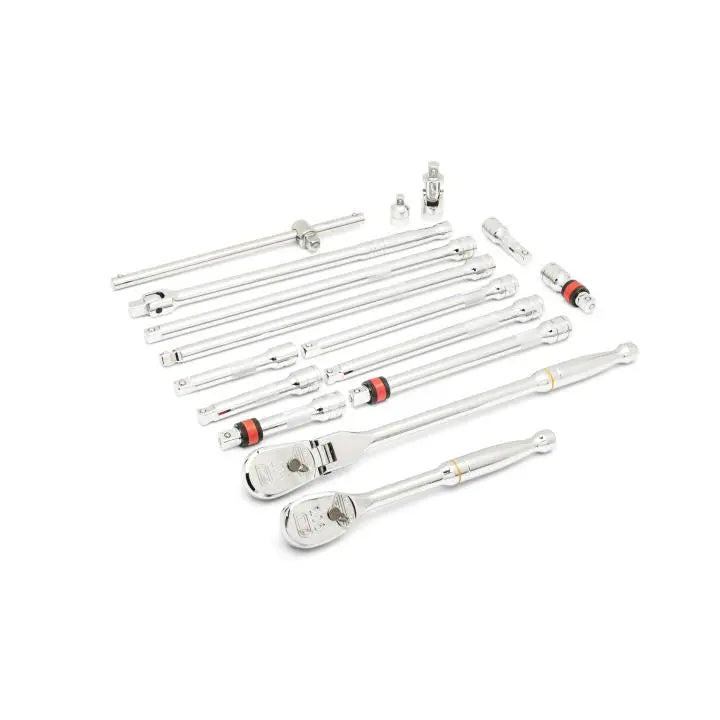 GEARWRENCH 16 Pc. 1/2" 90-Tooth Ratchet & Drive Tool Set with EVA Foam Tray 86522 Ratchet Set GEARWRENCH