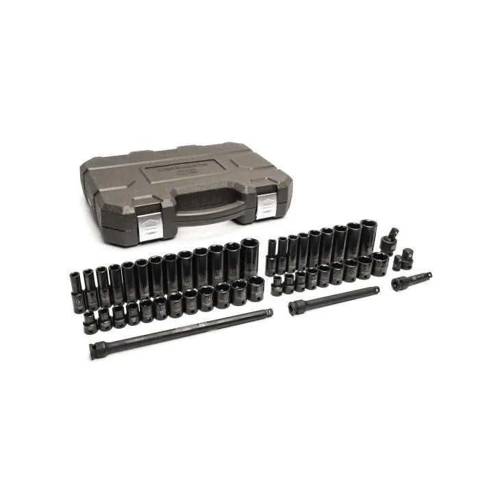 GEARWRENCH Set of 49 3/8 in Drive 6-Point Standard, Deep SAE/Metric Impact Sockets - GW 86533 Socket Set GEARWRENCH
