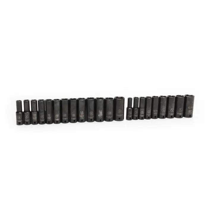 GEARWRENCH Set of 49 3/8 in Drive 6-Point Standard, Deep SAE/Metric Impact Sockets - GW 86533 Socket Set GEARWRENCH