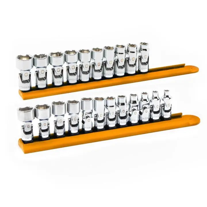 GEARWRENCH Set of 22 1/4 in, 3/8 in Drive 6-Point Metric Flex Sockets - GW 86539 Socket Set GEARWRENCH