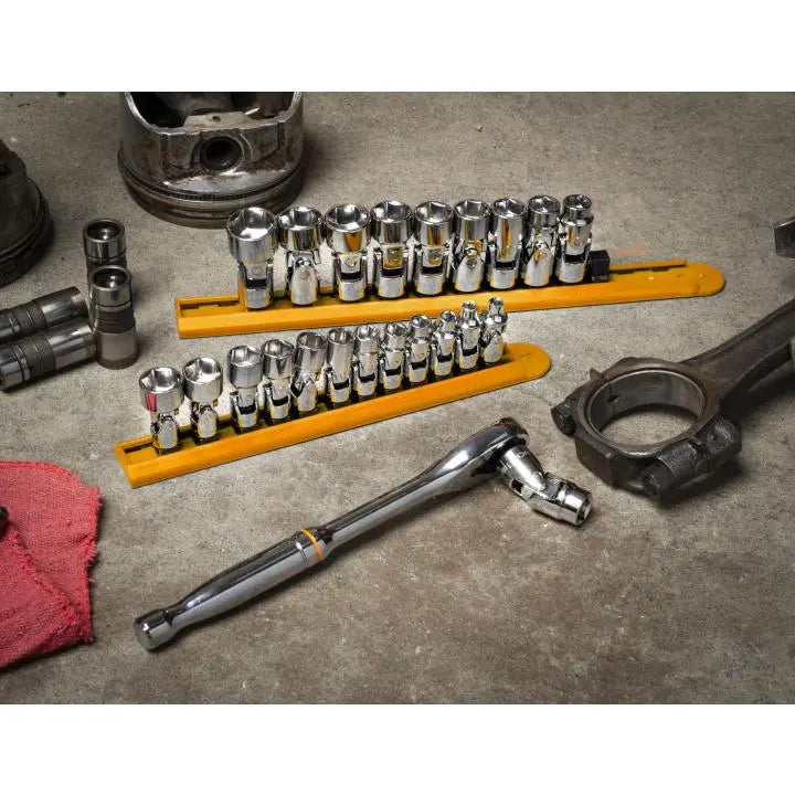 GEARWRENCH Set of 22 1/4 in, 3/8 in Drive 6-Point Metric Flex Sockets - GW 86539 Socket Set GEARWRENCH