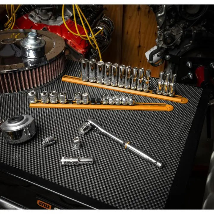 GEARWRENCH Set of 28 3/8 in Drive 6-Point Standard, Deep Sockets - GW 86540 Socket Set GEARWRENCH