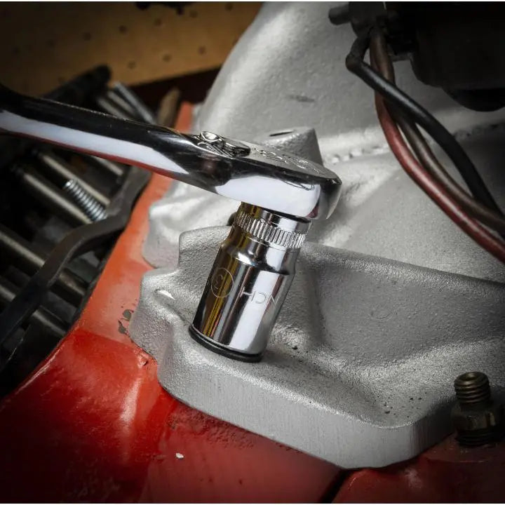 GEARWRENCH 1/4 in Drive 6-Point Mid Length SAE Socket, 9/16 in - GW 80124S-06 Socket GEARWRENCH