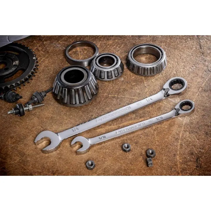 GEARWRENCH Set of 14 90-Tooth 12-Point SAE Reversible Ratcheting Wrenches - GW 86660 Ratcheting Wrench Set GEARWRENCH