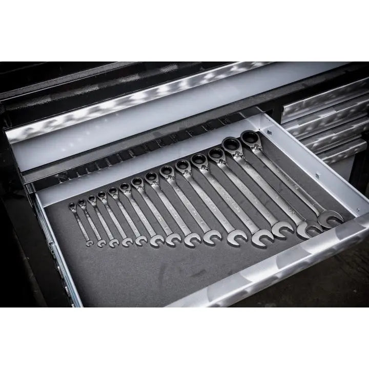 GEARWRENCH Set of 14 90-Tooth 12-Point SAE Reversible Ratcheting Wrenches - GW 86660 Ratcheting Wrench Set GEARWRENCH