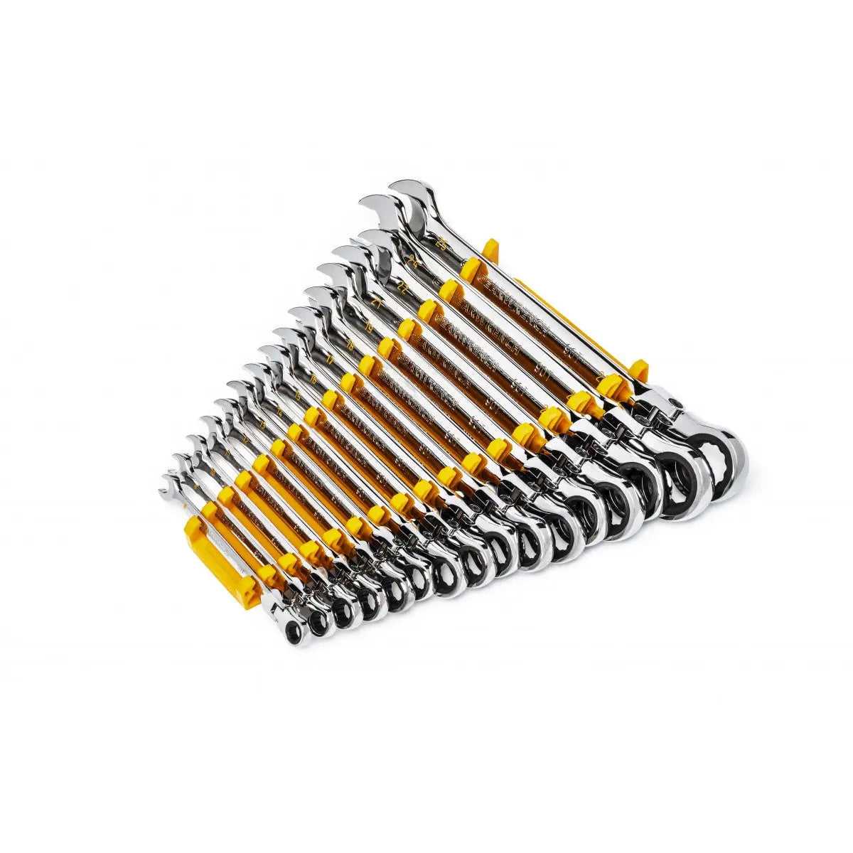 GEARWRENCH 16 Pc. 90-Tooth 12 Point Flex Head Ratcheting Combination Metric Wrench Set 86728 Wrench Set GEARWRENCH
