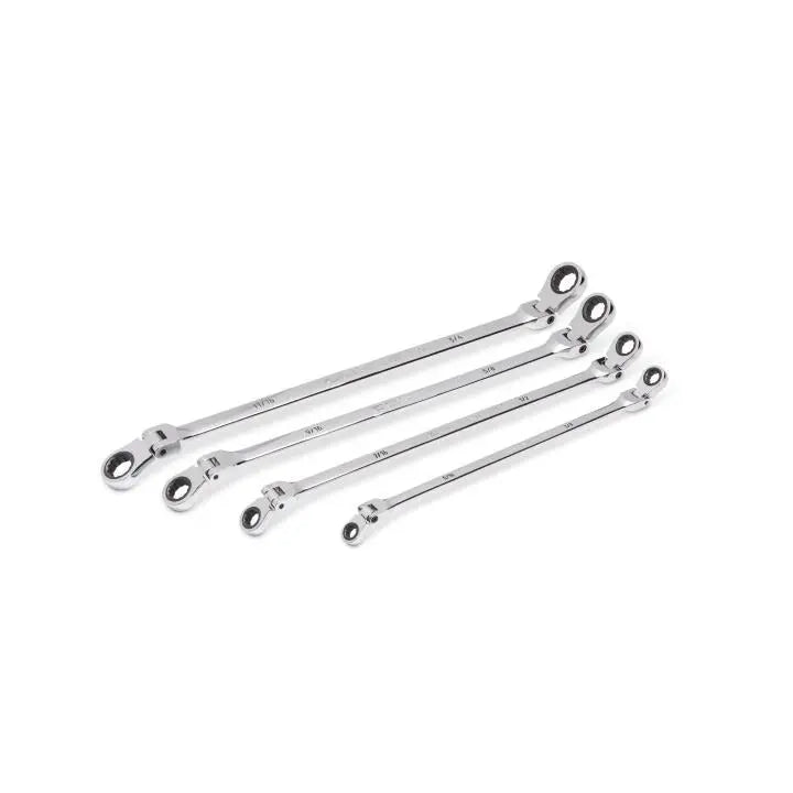 GEARWRENCH Set of 4 90-Tooth 12-Point SAE GearBox Double Flex Ratcheting Wrenches - GW 86831 Wrench Set GEARWRENCH
