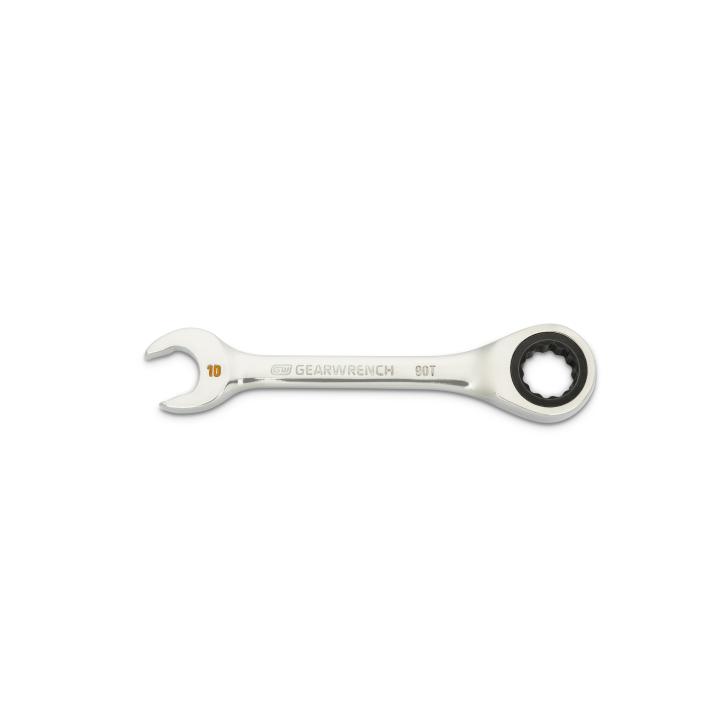 GEARWRENCH 90-Tooth 12-Point Stubby Combination Ratcheting Wrench, 3/8 in - GW 86851 Combination Wrench