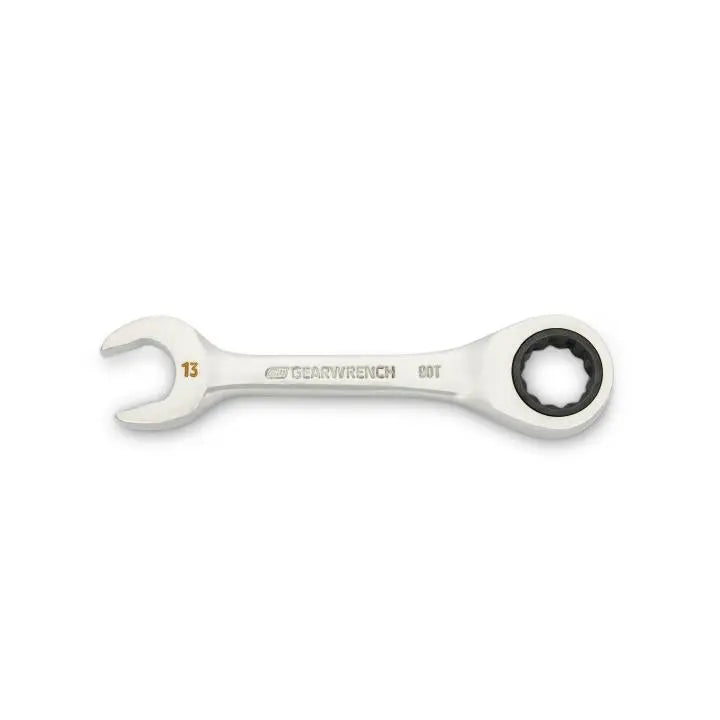 GEARWRENCH 90-Tooth 12-Point Stubby Combination Ratcheting Wrench, 13mm - GW 86843 Combination Wrench GEARWRENCH