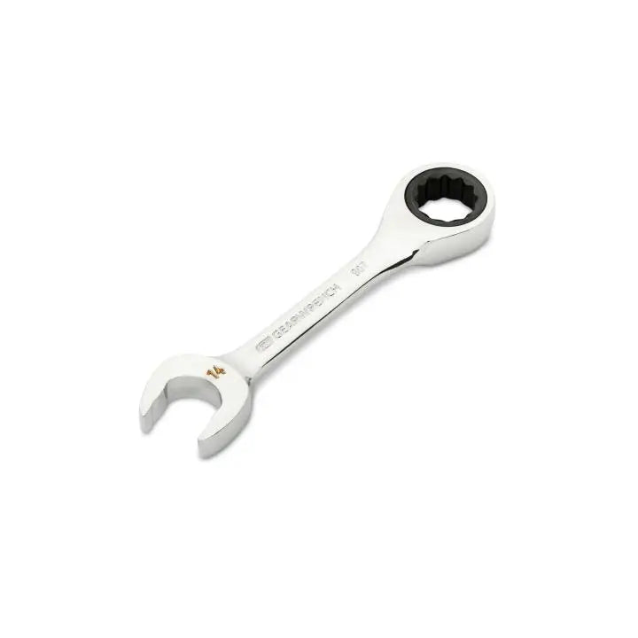 GEARWRENCH 90-Tooth 12-Point Stubby Combination Ratcheting Wrench, 14mm - GW 86844 Combination Wrench GEARWRENCH