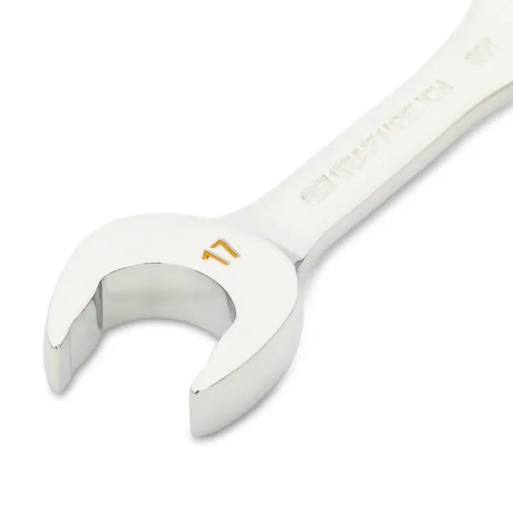 GEARWRENCH 90-Tooth 12-Point Stubby Combination Ratcheting Wrench, 17mm - GW 86847 Combination Wrench GEARWRENCH