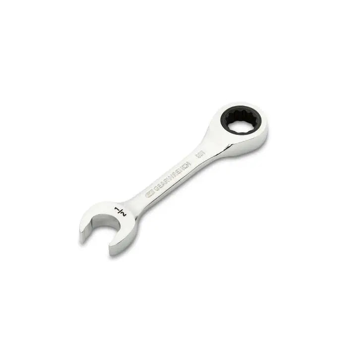 GEARWRENCH 90-Tooth 12-Point Stubby Combination Ratcheting Wrench, 1/2 in - GW 86853 Combination Wrench GEARWRENCH
