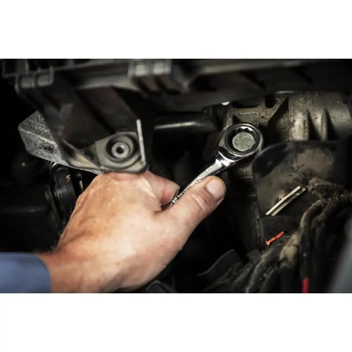 GEARWRENCH Set of 7 90-Tooth 12-Point Stubby SAE Ratcheting Combination Wrenches - GW 86858 Wrench Set GEARWRENCH