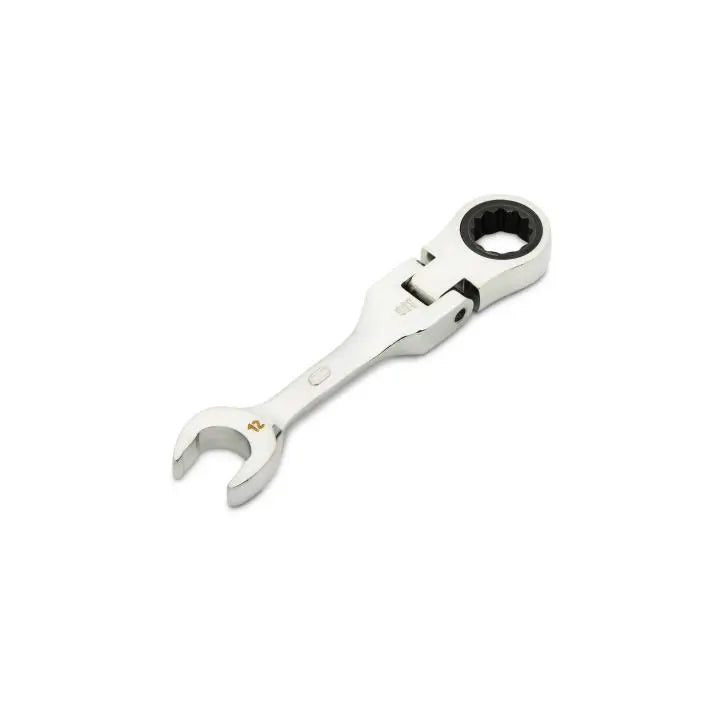 GEARWRENCH 90-Tooth 12-Point Stubby Flex Combination Ratcheting Wrench, 12mm - GW 86862 Combination Wrench GEARWRENCH