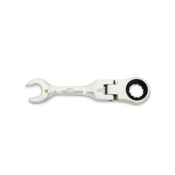 GEARWRENCH 90-Tooth 12-Point Stubby Flex Combination Ratcheting Wrench, 12mm - GW 86862 Combination Wrench GEARWRENCH