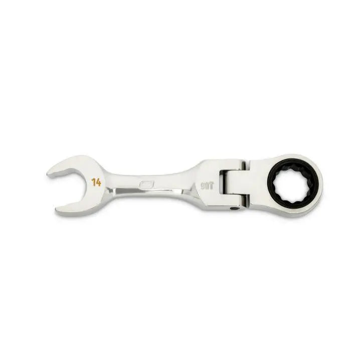 GEARWRENCH 90-Tooth 12-Point Stubby Flex Combination Ratcheting Wrench, 14mm - GW 86864 Combination Wrench GEARWRENCH