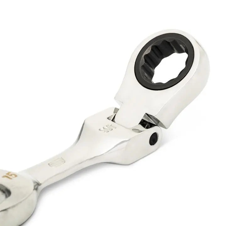 GEARWRENCH 90-Tooth 12-Point Stubby Flex Combination Ratcheting Wrench, 15mm - GW 86865 Combination Wrench GEARWRENCH