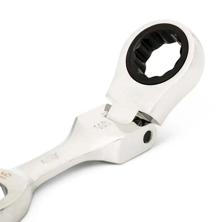 GEARWRENCH 90-Tooth 12-Point Stubby Flex Combination Ratcheting Wrench, 16mm - GW 86866 Combination Wrench GEARWRENCH