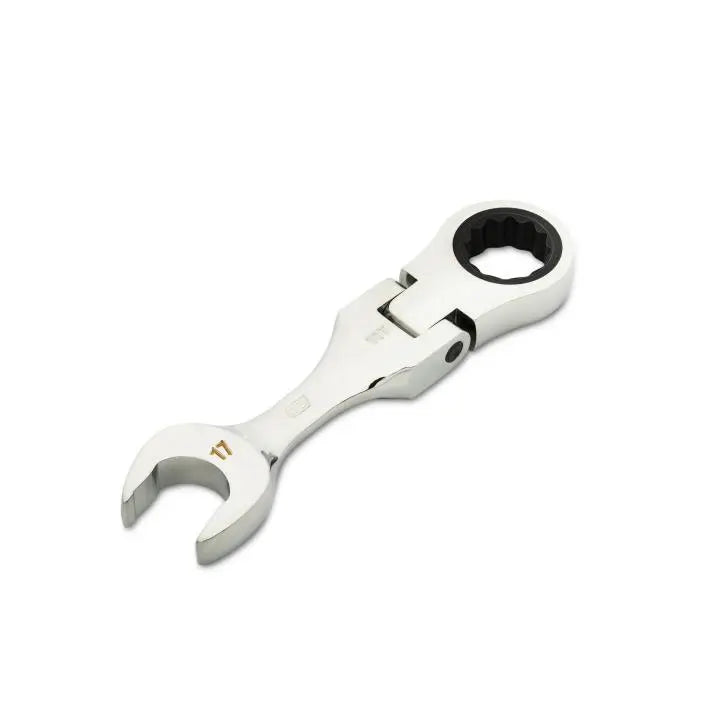GEARWRENCH 90-Tooth 12-Point Stubby Flex Combination Ratcheting Wrench, 17mm - GW 86867 Combination Wrench GEARWRENCH