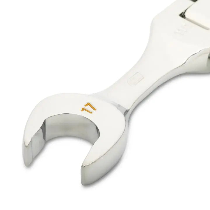 GEARWRENCH 90-Tooth 12-Point Stubby Flex Combination Ratcheting Wrench, 17mm - GW 86867 Combination Wrench GEARWRENCH