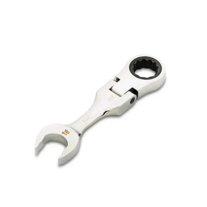 GEARWRENCH 90-Tooth 12-Point Stubby Flex Combination Ratcheting Wrench, 18mm - GW 86868 Combination Wrench GEARWRENCH