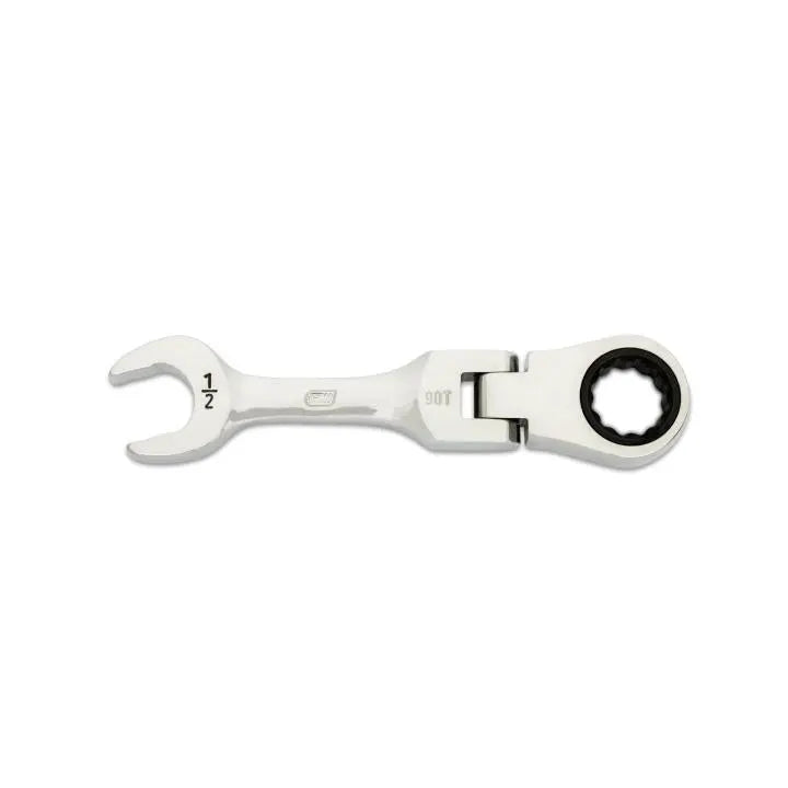 GEARWRENCH 90-Tooth 12-Point Stubby Flex Combination Ratcheting Wrench, 1/2 in - GW 86873 Combination Wrench GEARWRENCH