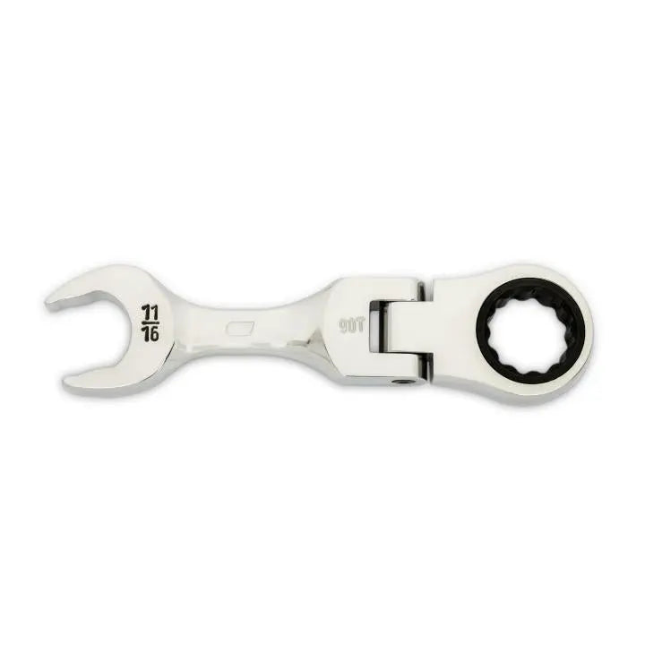 GEARWRENCH 90-Tooth 12-Point Stubby Flex Combination Ratcheting Wrench, 11/16 in - GW 86876 Combination Wrench GEARWRENCH