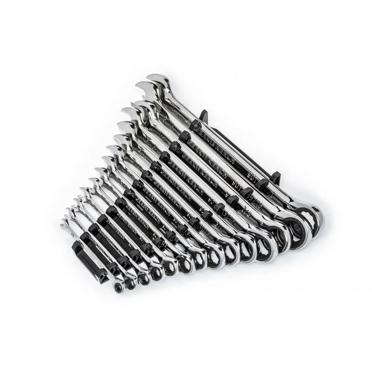 GEARWRENCH 14 Pc. 90-Tooth 12 Point SAE Combination Ratcheting Wrench Set 86959 Wrench Set GEARWRENCH