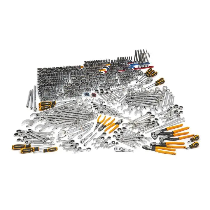 GEARWRENCH Set of 614 Master Mechanics Hand Tools with Modular Foam Trays and Mobile Work Station - GW MEGAMODMRO Mechanics Tool Set GEARWRENCH