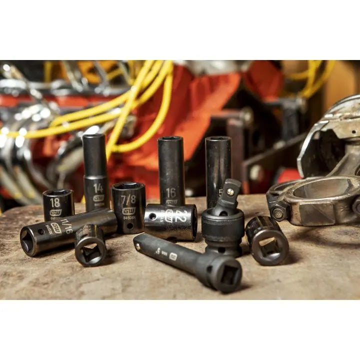 GEARWRENCH Set of 44 1/2 in Drive 6-Point Standard/Deep SAE/Metric Impact Sockets - GW 89094 Socket Set GEARWRENCH