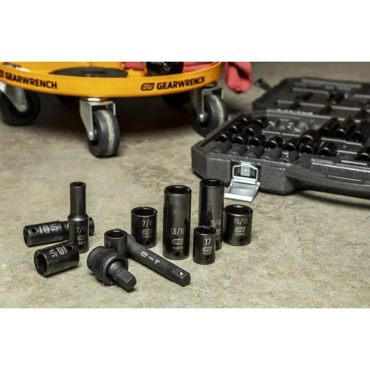 GEARWRENCH Set of 65 1/2 in Drive Standard/Deep SAE/Metric Master Impact Sockets - GW 89095 Socket Set GEARWRENCH