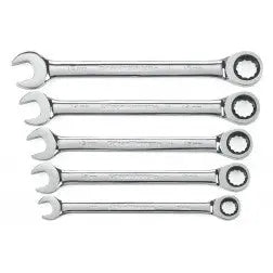 GEARWRENCH 5 Pc. 72-Tooth 12 Point Ratcheting Combination Metric Wrench Set 93004D Wrench Set GEARWRENCH