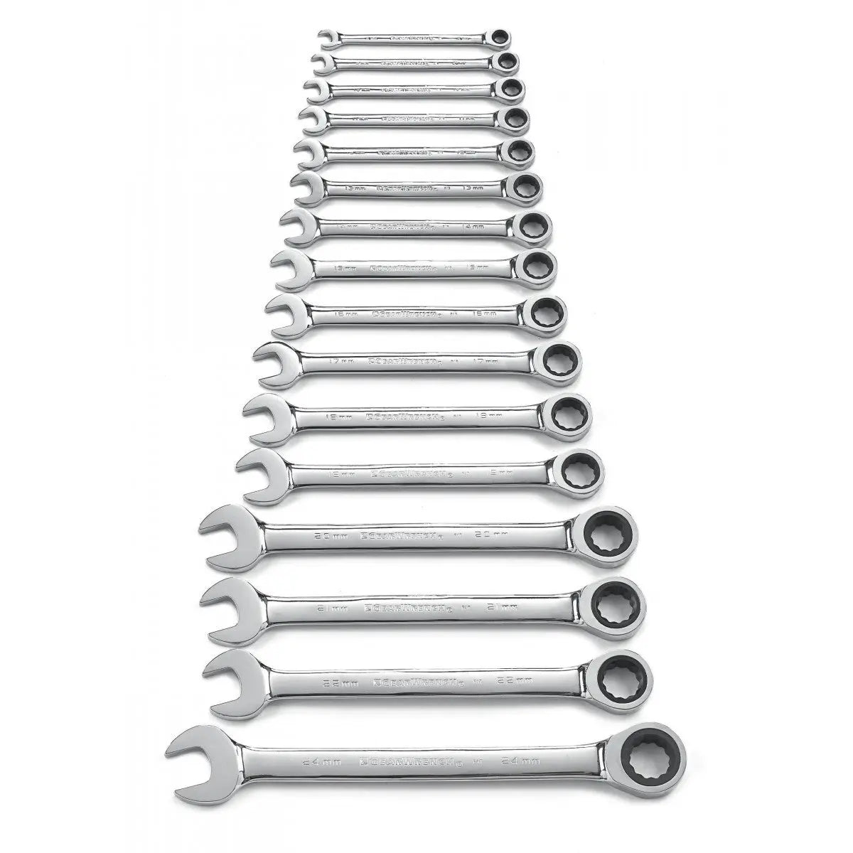 GEARWRENCH 16 Pc. 72-Tooth 12 Point Ratcheting Combination Metric Wrench Set 9416 Wrench Set GEARWRENCH