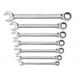 GEARWRENCH 7 Pc. 72-Tooth 12 Point Ratcheting Combination Metric Wrench Set 9417 Wrench Set GEARWRENCH