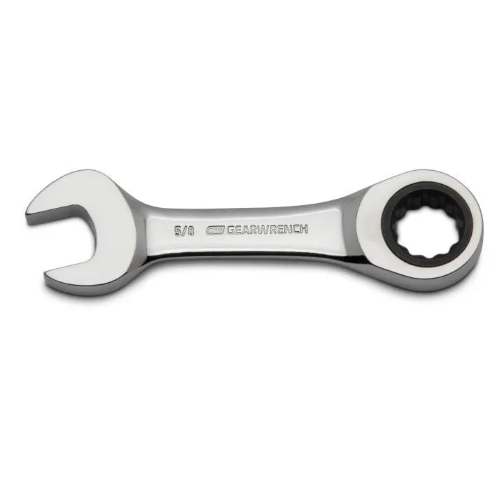 GEARWRENCH Set of 14 72-Tooth 12-Point Stubby Ratcheting SAE/Metric Combination Wrenches - GW 85206 Ratcheting Wrench Set GEARWRENCH