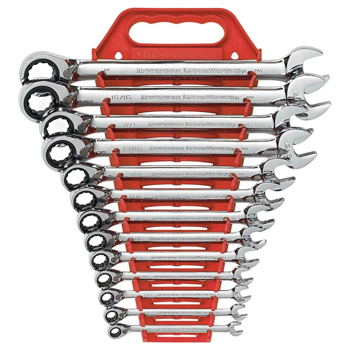 GEARWRENCH 13 Pc. 72-Tooth 12 Point Reversible Ratcheting Combination SAE Wrench Set 9509N Wrench Set GEARWRENCH