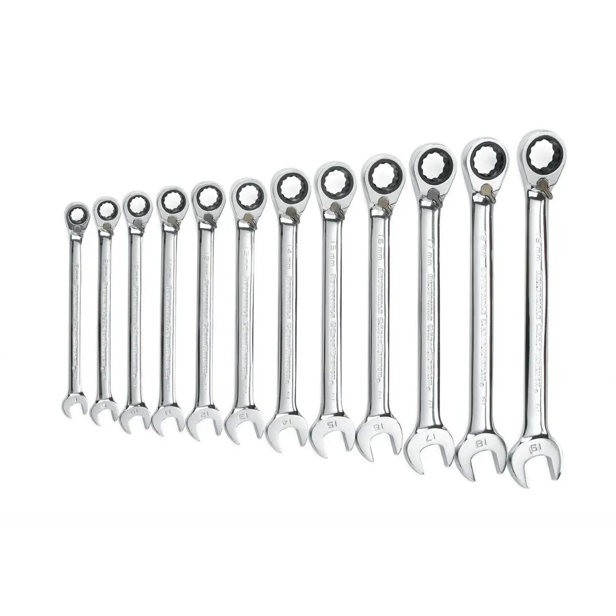 GEARWRENCH 12 Pc. 72-Tooth 12 Point Reversible Ratcheting Combination Metric Wrench Set 9620N GEARWRENCH