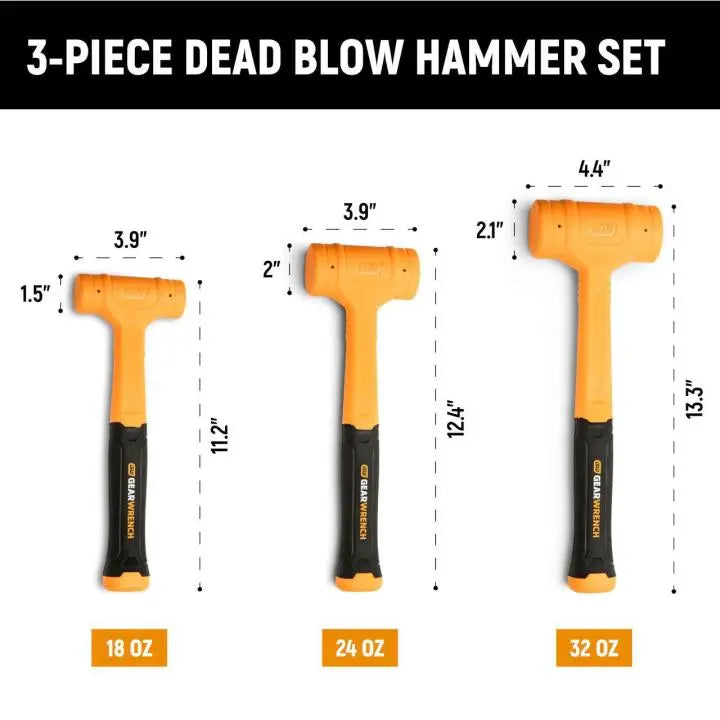 GEARWRENCH 3 Piece Dead Blow Hammer Set