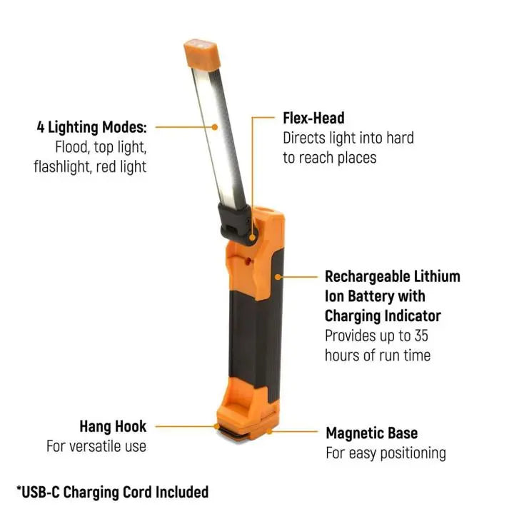 Gearwrench 10-1/2" Flex Head Rechargeable Light - GW GWFL105