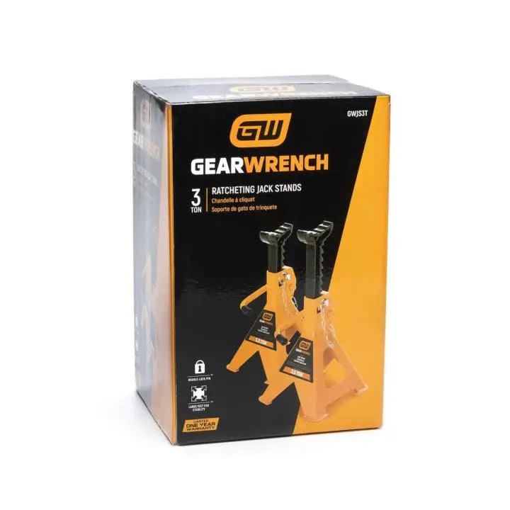 GEARWRENCH Set of 2 3 Ton Ratcheting Jack Stand - GW GWJS3T Jack Stand GEARWRENCH