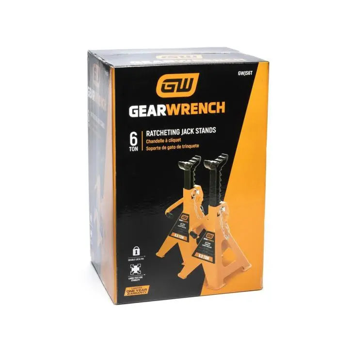 GEARWRENCH Set of 2 6 Ton Ratcheting Jack Stand - GW GWJS6T Jack Stand GEARWRENCH