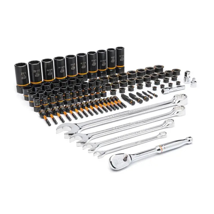 GEARWRENCH Set of 97 1/4 in, 3/8 in, 1/2 in Drive Bolt Biter Mechanics Tools in Foam Storage Tray - GW GWMSBBS02 Mechanics Tool Set GEARWRENCH