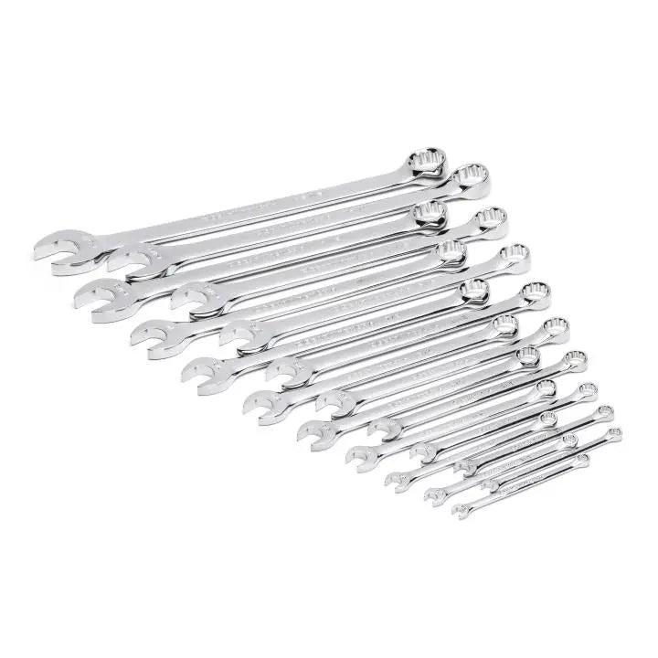 GEARWRENCH Set of 19 12-Point Long Pattern SAE Combination Wrenches in Foam Storage Tray - GW GWMSCWL12SAE Wrench Set GEARWRENCH