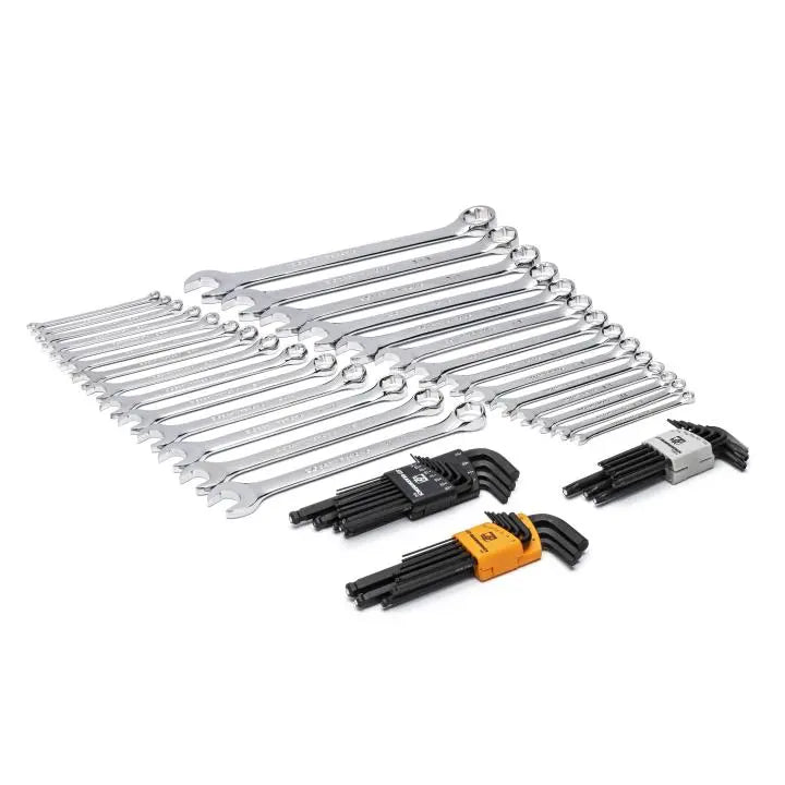 GEARWRENCH Set of 59 6-Point Combination Wrench and Hexagon Keys in Foam Storage Tray - GW GWMSCWS6SAEMM Tool Set GEARWRENCH