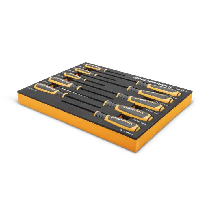 GEARWRENCH Set of 10 Dual Material Torx Screwdrivers in Foam Storage Tray - GW GWMSSCRTX Screwdriver Set GEARWRENCH