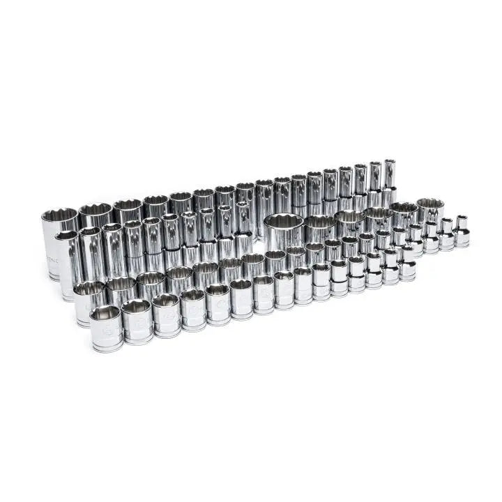 GEARWRENCH Set of 67 1/2 in Drive Master Metric Sockets in Foam Storage Tray - GW GWMSSKT12MM Socket Set GEARWRENCH