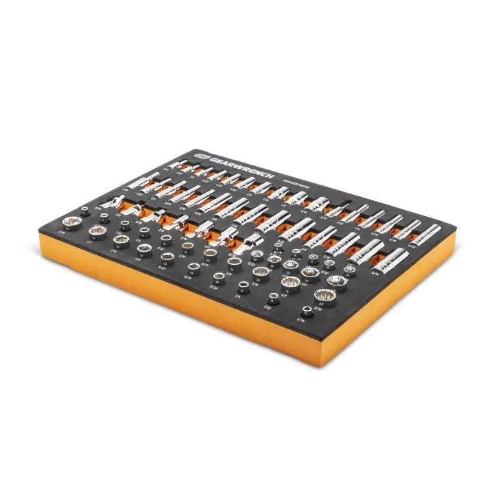 GEARWRENCH Set of 68 1/4 in Drive Master SAE Sockets in Foam Storage Tray - GW GWMSSKT14SAE Socket Set GEARWRENCH