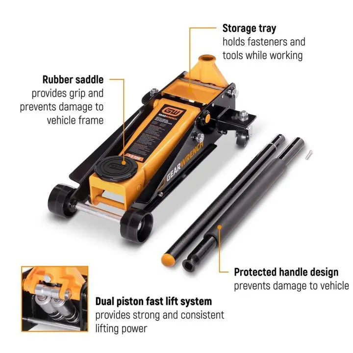 GEARWRENCH 3 Ton Heavy-Duty Floor Jack - GW GWHDFJ3T Floor Jack GEARWRENCH
