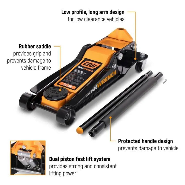 GEARWRENCH 3.5 Ton Low Profile Floor Jack - GW GWLPFJ3T Floor Jack GEARWRENCH