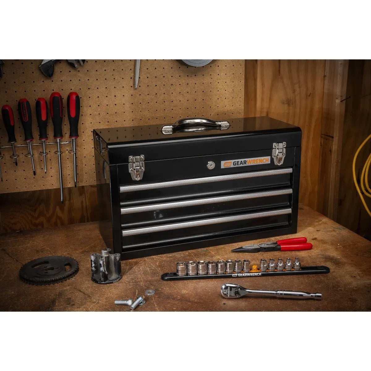 GEARWRENCH 3 Drawer Black Steel Tool Box 83151 GEARWRENCH